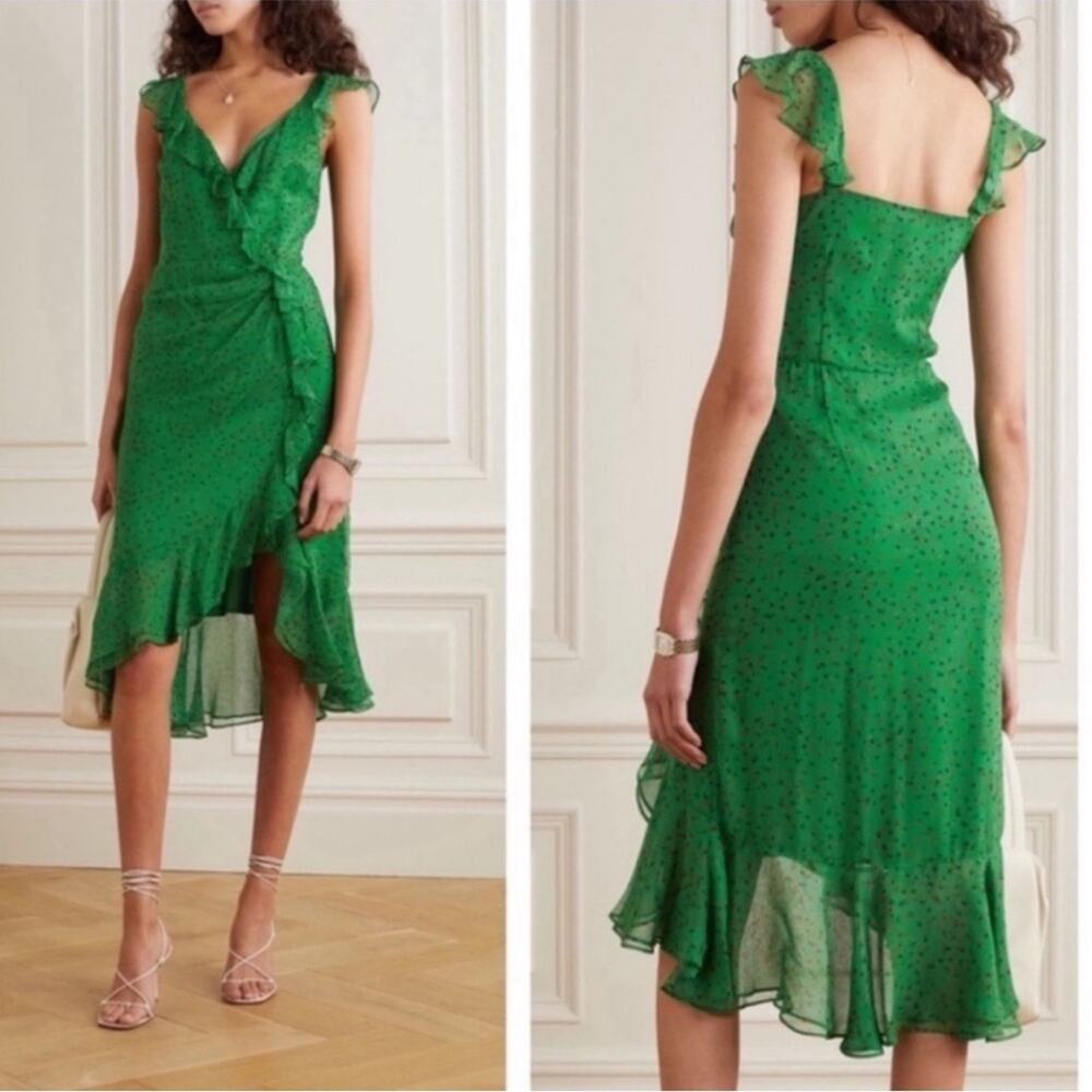 NWT‎ Veronica Beard Amal silk floral ruffle dress Sz 6